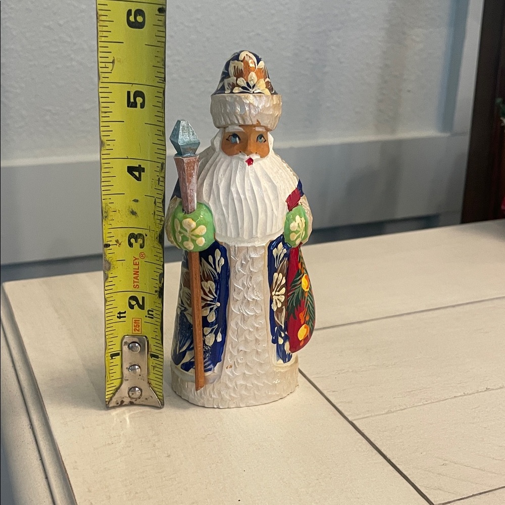 Hand-Painted Russian Santa Figurine - Picture 2 of 6